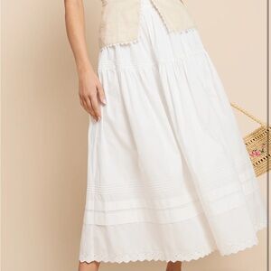 O.P.T. White Midaxi Skirt sz. 8 / nwt!